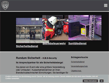 Tablet Screenshot of hbs-security.de